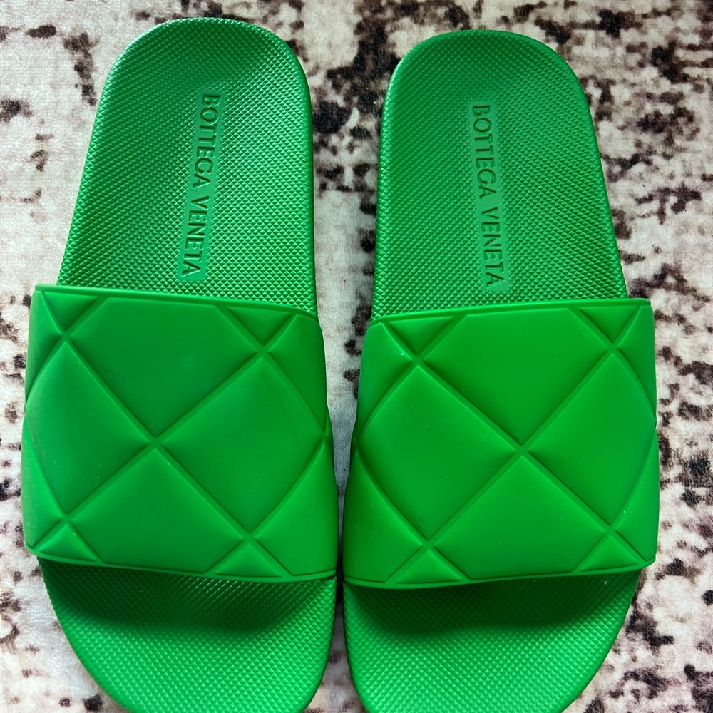 Bottega Veneta Green Slides Size 37 - Picture 2 of 3